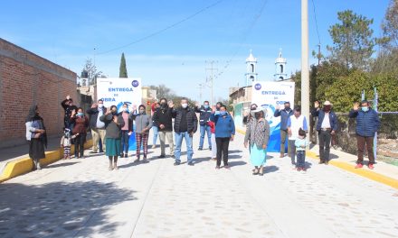 Dr. Mora: Alcalde encabeza entrega de pavimentación de calle en Ejido Vaguí