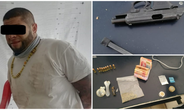 Detienen a sujeto por presunto robo de motocicleta y portación de arma de fuego