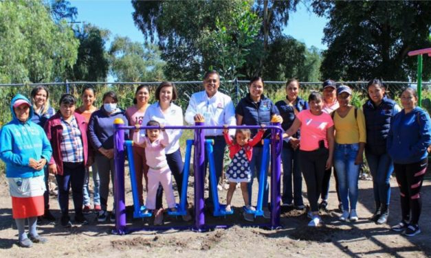 BENEFICIAN A 45 FAMILIAS CON GIMNASIO AL AIRE LIBRE EN SAN ANTONIO DEL LLANO