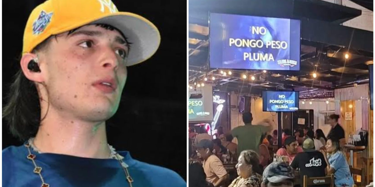 “No pongo Peso Pluma” advierte restaurante a sus clientes y se hace viral