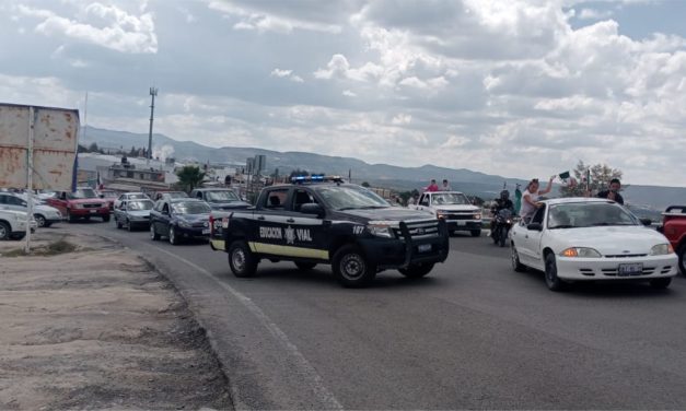 Brinda apoyo SSP en concentración pacífica de personas