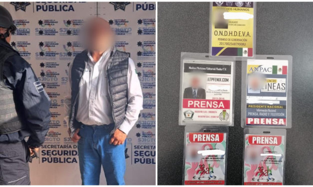 DETIENEN ELEMENTOS DE SSP A PRESUNTO ESTAFADOR QUE SE HACÍA PASAR POR PERSONAL DE LA COMISIÓN NACIONAL DE DERECHOS HUMANOS