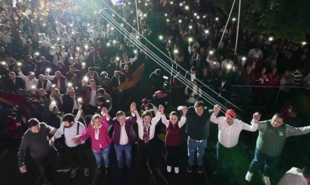 Acompañada de Claudia Sheinbaum, Alma Alcaraz inicia pre campaña en Valle de Santiago