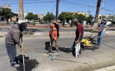 Inicia gobierno municipal trabajos de bacheo y despalme de terreno de feria