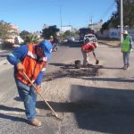 Continúa el programa de bacheo, ahora en libramiento Oriente